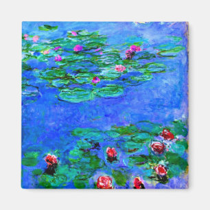 Monet - Water Lilies (red) Magnet