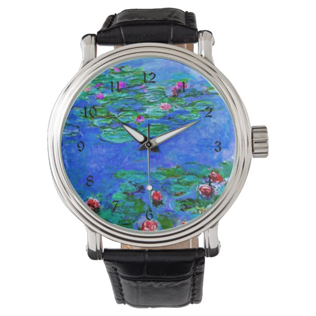 Monet - Water Lilies (red) Watch (Front)