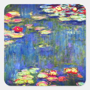  Monet Water Lilies  Square Sticker