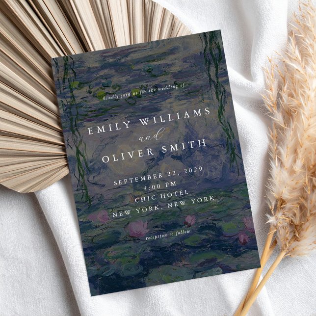 Monet Water Lilies Wedding Invitation (Creator Uploaded)