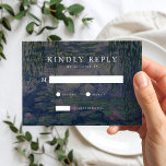 Monet Water Lilies Wedding RSVP Card<br><div class="desc">Create your own personalised wedding RSVP cards featuring Claude Monet Water Lilies painting</div>