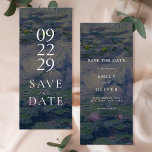 Monet Water Lilies Wedding Save The Date<br><div class="desc">Elegant modern wedding save the date card featuring Claude Monet Water Lilies painting</div>