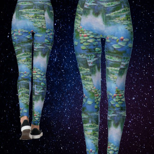 Monet Water Lillies Beautiful Watercolor Leggings