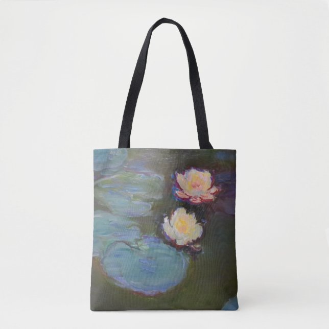 Monet Water Lily Lilies Pond Waterlilies Painting Tote Bag (Front)