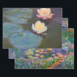 Monet Water Lily Lilies Pond Waterlilies Painting Wrapping Paper Sheet<br><div class="desc">Claude Monet Nympheas,  1897-98. A simple french impressionism painting by famous painter Claude Monet,  all about water lilies. A classic impressionist water lily painting.</div>