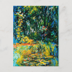 Monet - Water Lily Pond, 1918, Holiday Postcard