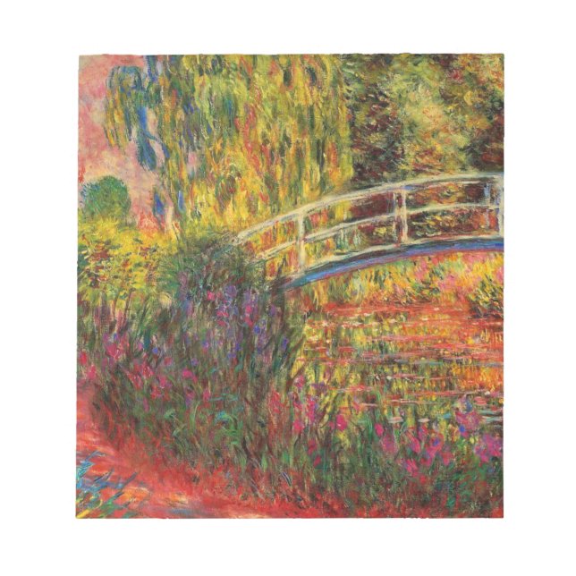 Monet Water Lily Pond and Water Irises Notepad (Front)