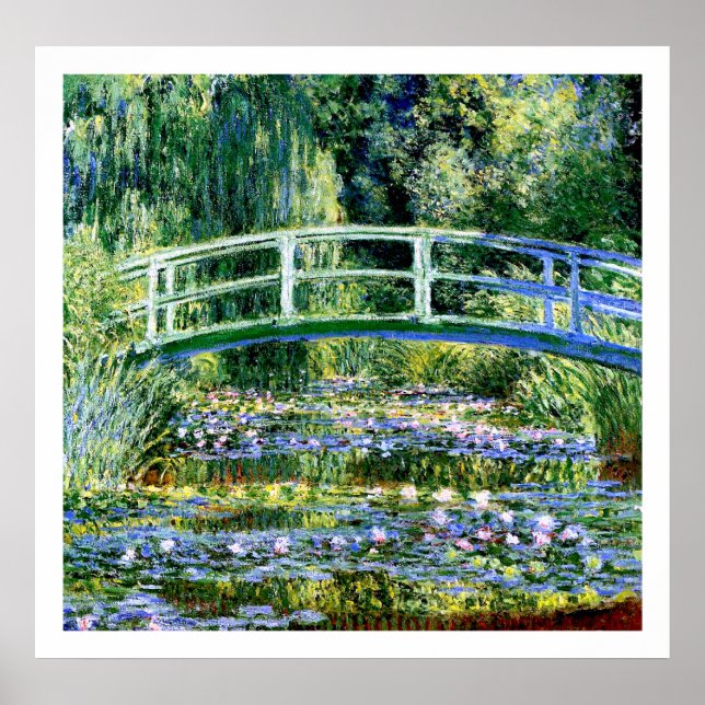 Monet - Water Lily Pond & Japanese Bridge Poster (Front)