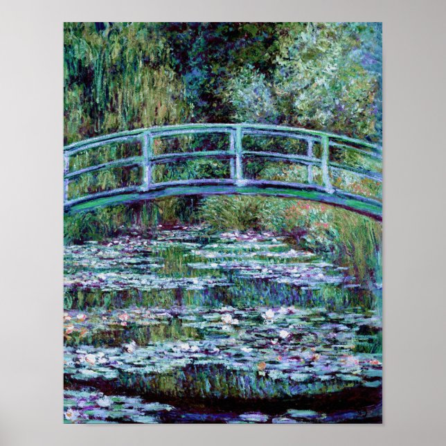 Monet - Water Lily Pond & Japanese Bridge Poster (Front)