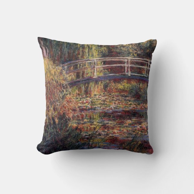 MONET Water Lily Pond Pillow Symphony in Rose (Front)