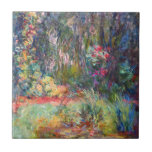 Monet Water Lily Pond Tile<br><div class="desc">Tile featuring Claude Monet’s oil painting Corner of Water Lily Pond (1918). Beautiful water lilies drifting in a pond within a serene nature landscape. A great gift for fans of impressionism and French art.</div>