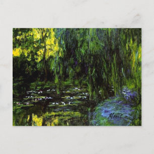 MONET Water Lily Pond Weeping Willows Postcard