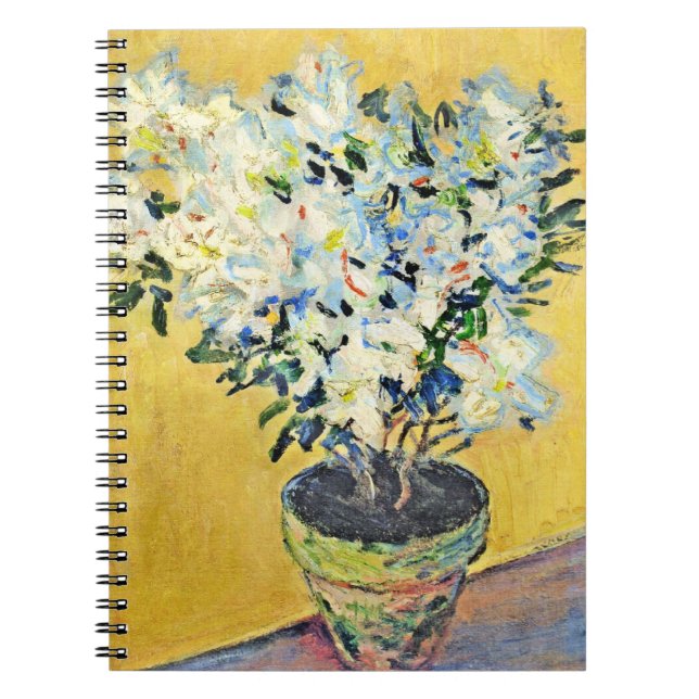 Monet - White Azaleas in a Pot,  Notebook (Front)