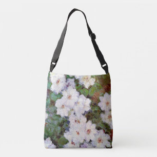 Monet - White Clematis, famous floral painting Crossbody Bag