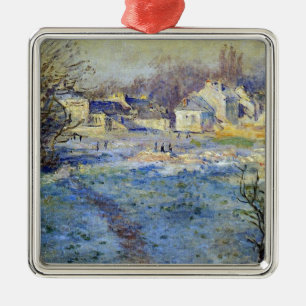 Monet - White Frost artwork Metal Tree Decoration