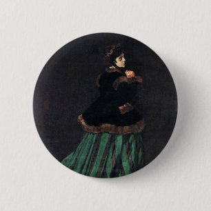 Monet Woman in Green Dress 6 Cm Round Badge