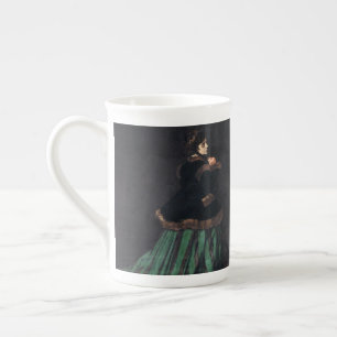 Monet Woman in Green Dress Bone China Mug