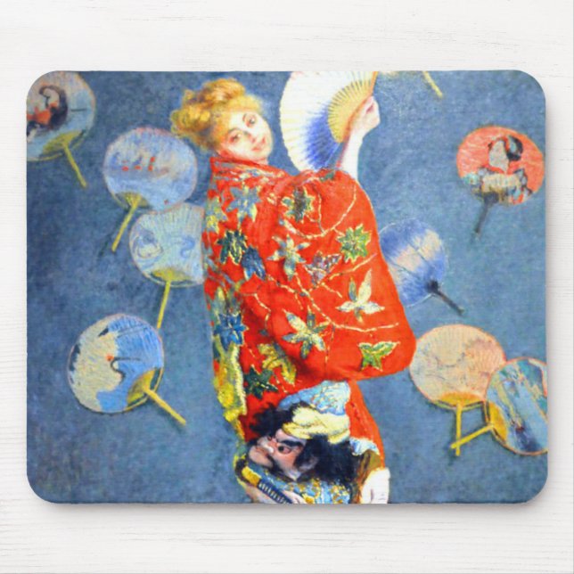 Monet Woman in Japanese Costume Mouse Pad (Front)