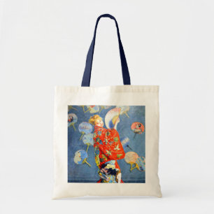 Monet Woman in Japanese Costume Tote Bag