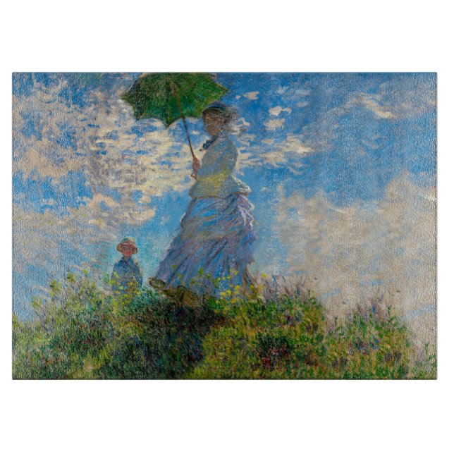 Monet Woman Parasol Impressionism Cutting Board (Front)