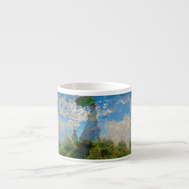 Monet Woman Parasol Impressionism Espresso Cup (Front)