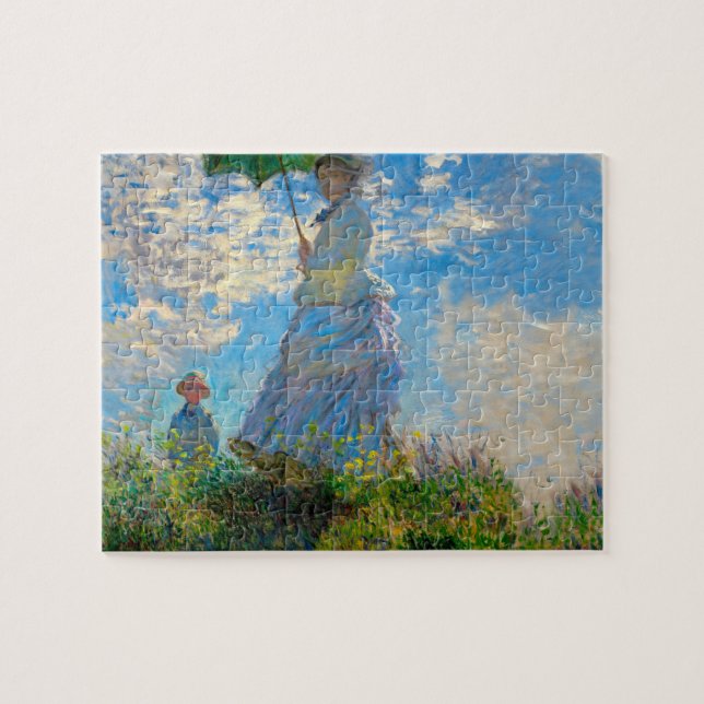 Monet Woman Parasol Impressionism Jigsaw Puzzle (Horizontal)