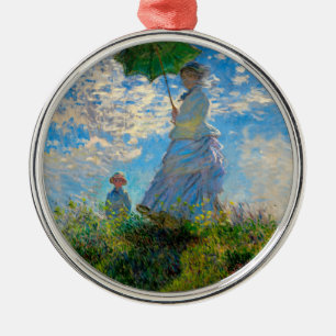 Monet Woman Parasol Impressionism Metal Tree Decoration