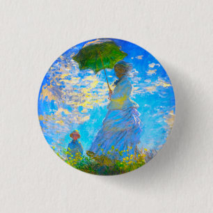Monet Woman with a Parasol 3 Cm Round Badge