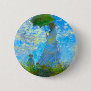 Monet Woman with a Parasol 6 Cm Round Badge