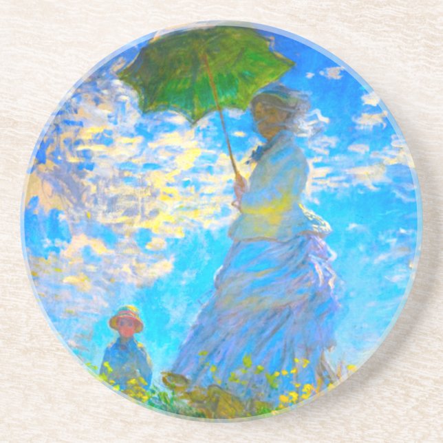 Monet Woman with a Parasol Coaster (Front)