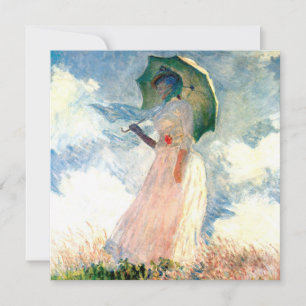 Monet Woman with a Parasol Facing Left Invitation