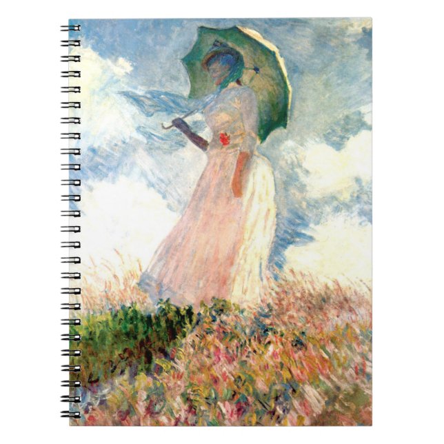 Monet Woman with a Parasol Facing Left Notebook (Front)