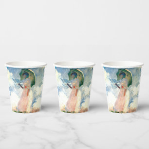 Monet Woman with a Parasol Facing Left Paper Cups