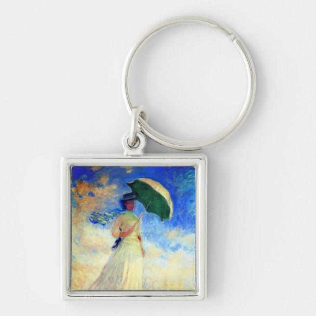 Monet Woman with a Parasol Facing Right Key Ring (Front)