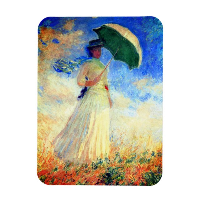  Monet Woman with a Parasol Facing Right Magnet (Vertical)