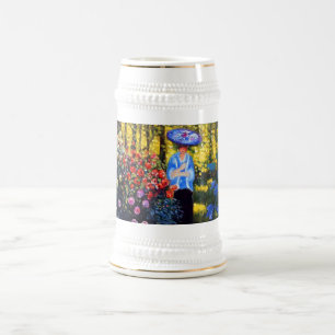 Monet Woman with a Parasol in Garden Beer Stein