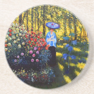 Monet Woman with a Parasol in Garden Coaster