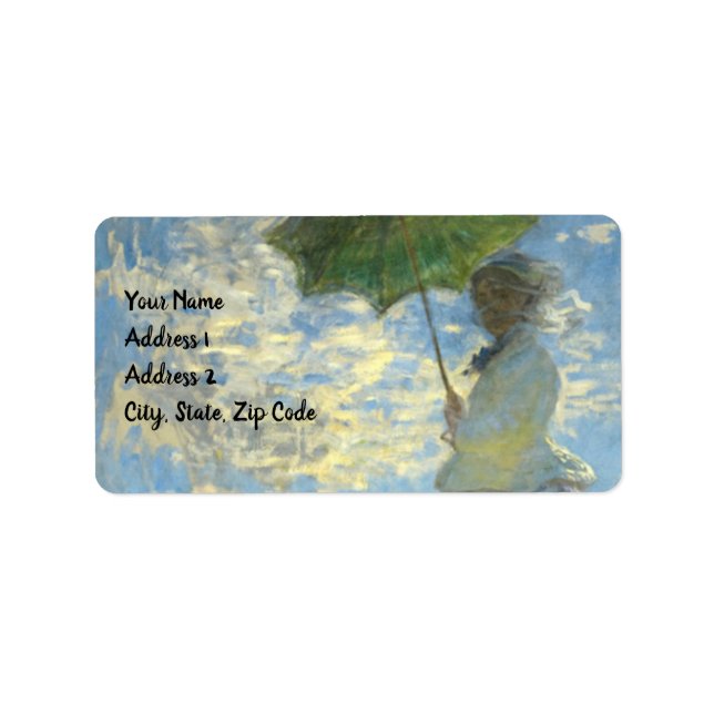 Monet Woman with a Parasol Label (Front)