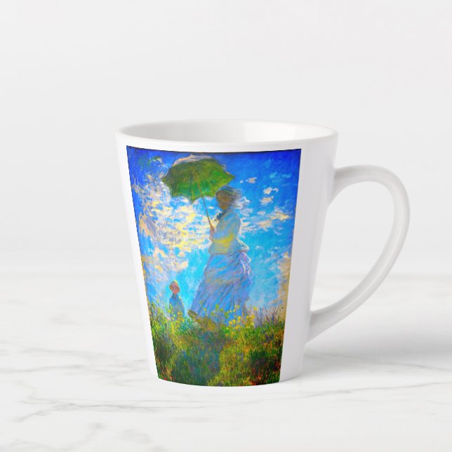 Monet Woman with a Parasol Latte Mug (Right)