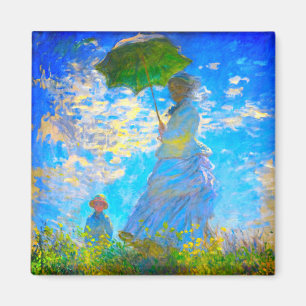 Monet Woman with a Parasol Magnet