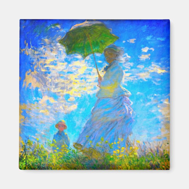Monet Woman with a Parasol Magnet (Front)