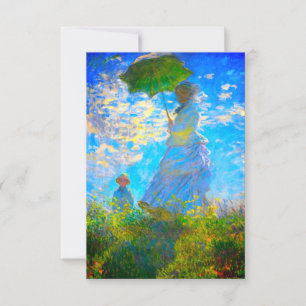 Monet Woman with a Parasol RSVP Card