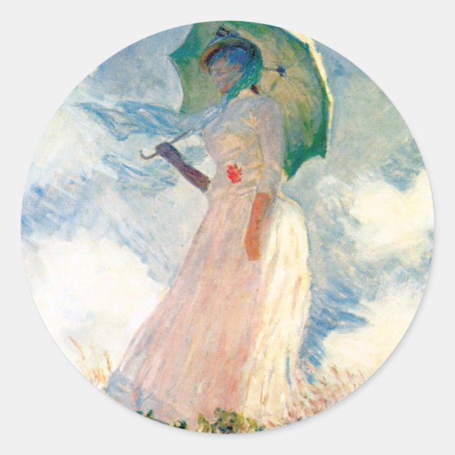 Monet Woman With A Parasol Stickers (Front)