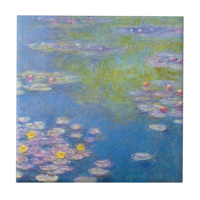 Monet Yellow Water Lilies Tile (Front)