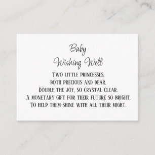 Monetary Contribution Baby Wishing Well  Enclosure Card
