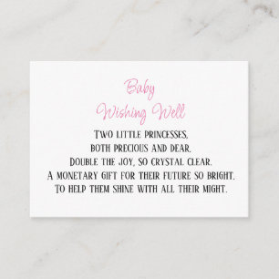 Monetary Contribution Baby Wishing Well  Enclosure Card