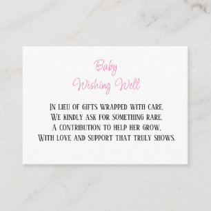 Monetary Contribution Baby Wishing Well Enclosure Card
