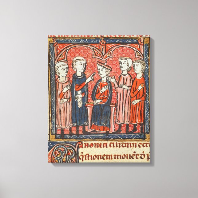 Monetary regulation, from 'Decrets de Gratien' Canvas Print (Front)