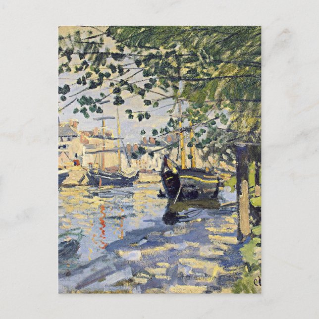 Monet's artwork, Seine at Rouen, Postcard (Front)