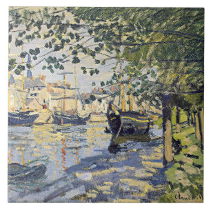 Monet's artwork, Seine at Rouen, Tile